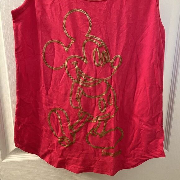 Disney Parks Pink and Gold Mickey Mouse Tank Top Disneyland Women's Size XS NWT - Picture 3 of 9